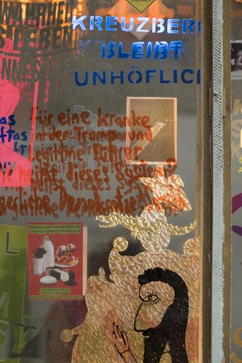Kreuzberg bleibt unhöflich, mixed media, (Detail)
8-teilig, je 105,5 x 64,5 cm, 2018