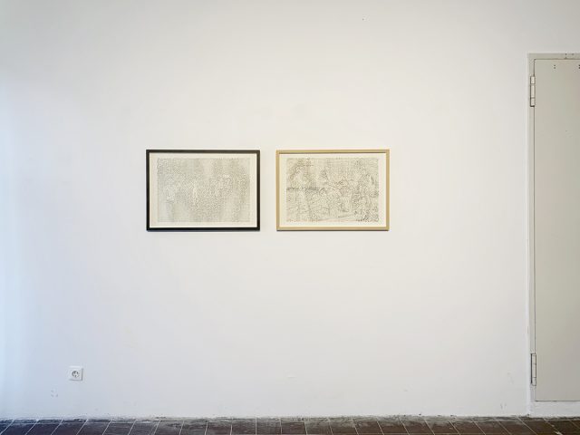 v.l.: untitled (Trang Bang), untitled (Etappenquartier), Ausstellungsansicht Weltkunstzimmer, Düsseldorf 2021